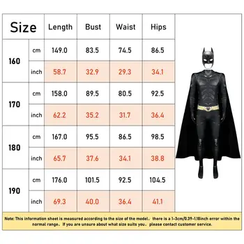 BEAST KINGDOM Film Batman Cosplay Bruce Wayne Cosplay Kostüm Jumpsuit Umhang Maske Batman Halloween Karneval Cosplay Geschenke für Erwachsene Männer 10 best sales Batman Fantasia - №8