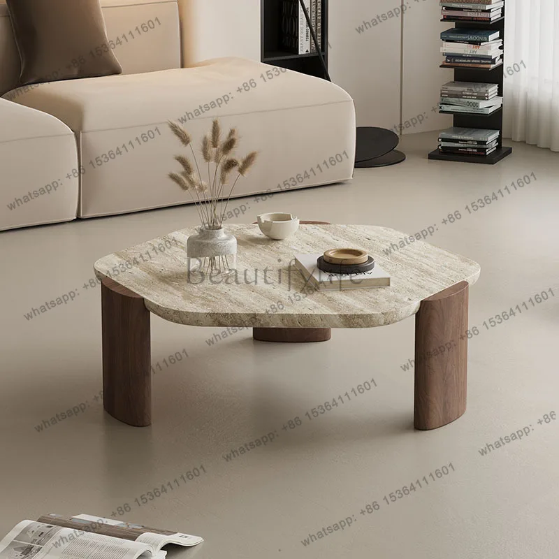 

Wabi Sabi Glam Coffee Table Unique Modern Neutral Trendy Coffee Table Living Room Minimalist Table Basse Pour Salon Furniture
