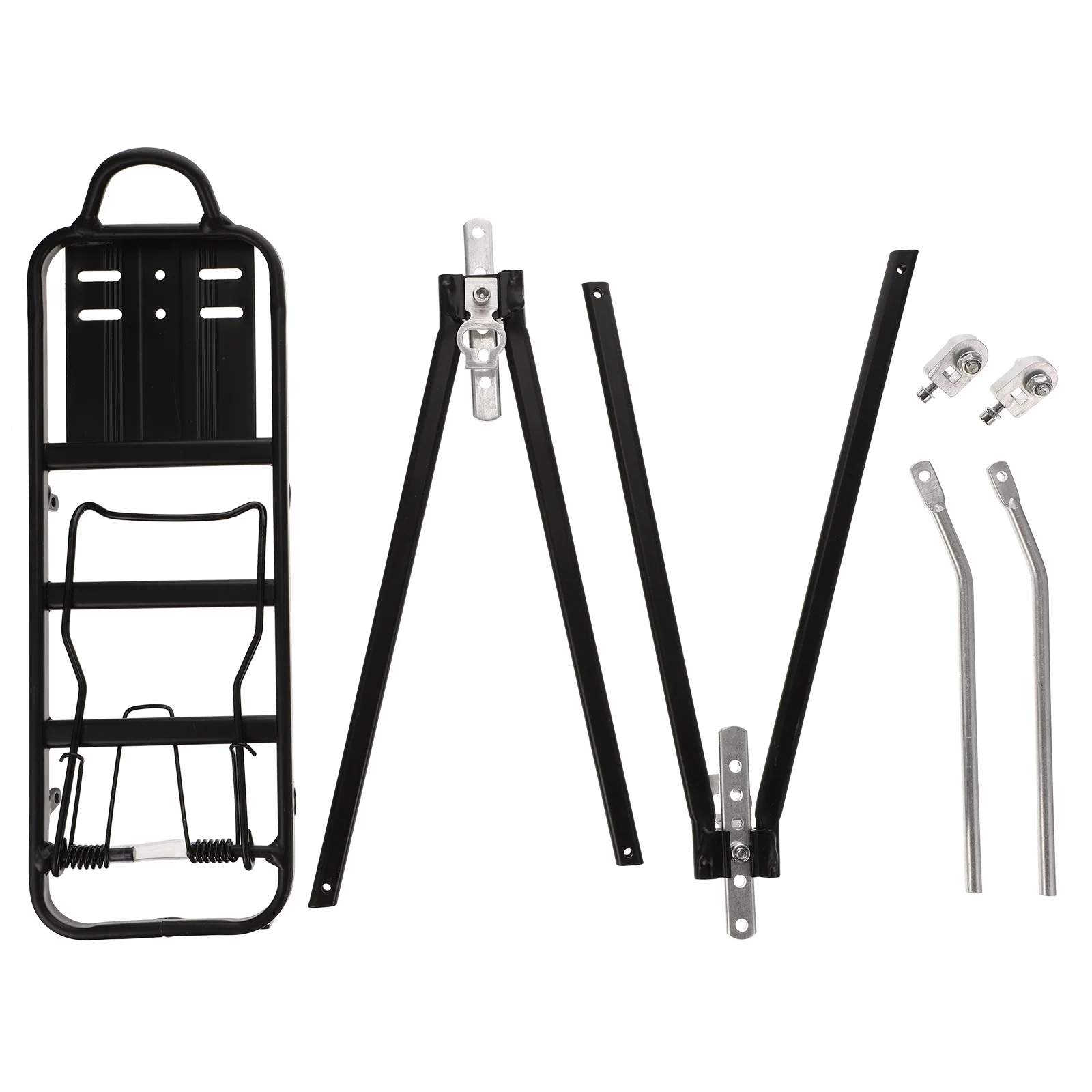 

Aluminum Alloy Luggage Rack Bike Rear Cargo Carrier Heavy Duty Fit Mountain Bike No Suspension Side Guard Stand For