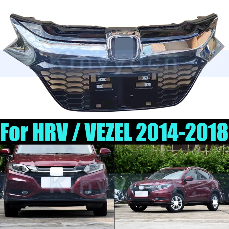 

Front Bumper Grille Radiator Mesh Grills For HRV / VEZEL 2014-2018 Car Grille Front Bumper Mesh Grill Car Accessories