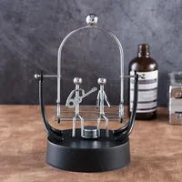 Couple Swing Perpetual Instrument USB Dual-Use Magnetic Wiggler Iron Ornaments Metal Crafts Home Desk Office Decoration Figurine