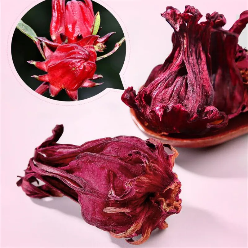 100% Natural Roselle Dried Hibiscus Flowers for Beauty Health Soap Perfume Resin Jewelry Making Candle Materials Supply