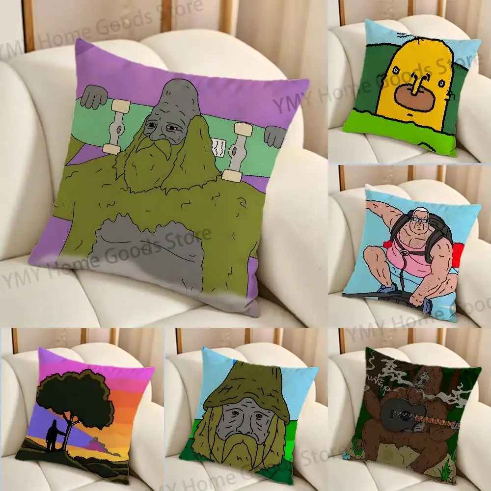 For The Big Lez Show Meme Sassy The s-Sasquatch Print Throw Pillow Cover Square Cushion Case for Living Room Bedroom Decor