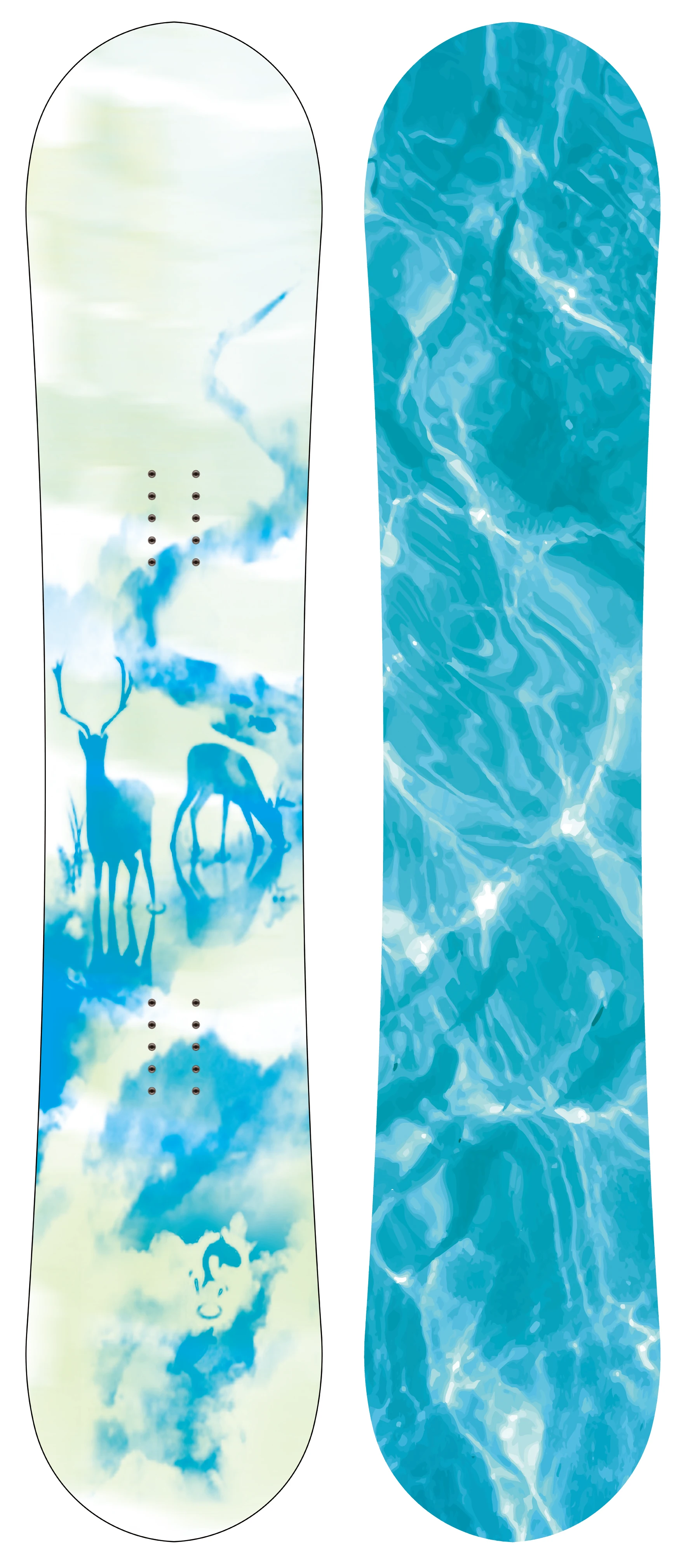 لوح تزلج عالي الأداء للبالغين على الجليد بالكامل بتصميم مخصص على الجليد المنحني #2