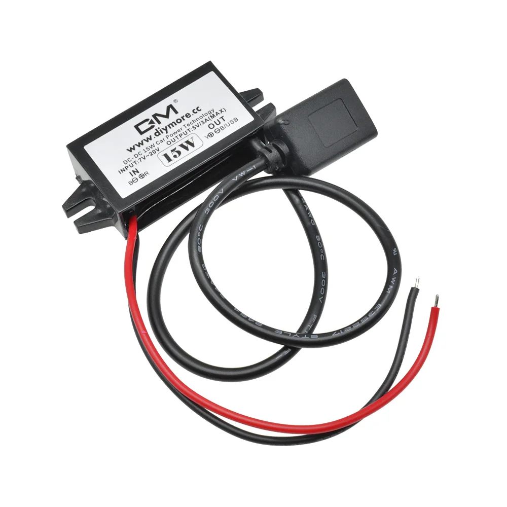 DC-DC DC 12V auf 5V 3A 15W Step-Down Buck-Wandler-Modul, USB-Typ-A-Buchse, Konverter für Auto – Detail 5