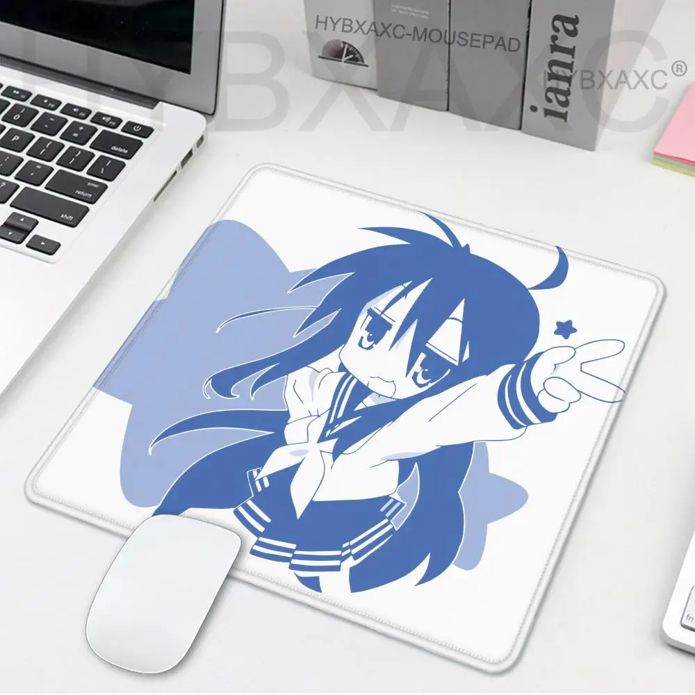 

Lucky Star Mouse Pad Anime Mousepad Konata Izumi Mouse Mat Pad for Computer Mouse Peds Cute Carpet Kawaii Rug Blue Desk Mats