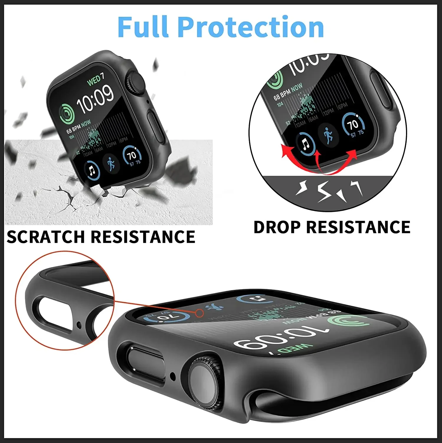 強化ガラススクリーンプロテクター Apple Watch シリーズ 8 ウルトラ 7 6 5 SE 49mm 2022 41mm 45mm 44mm 40mm 保護フィルム保護