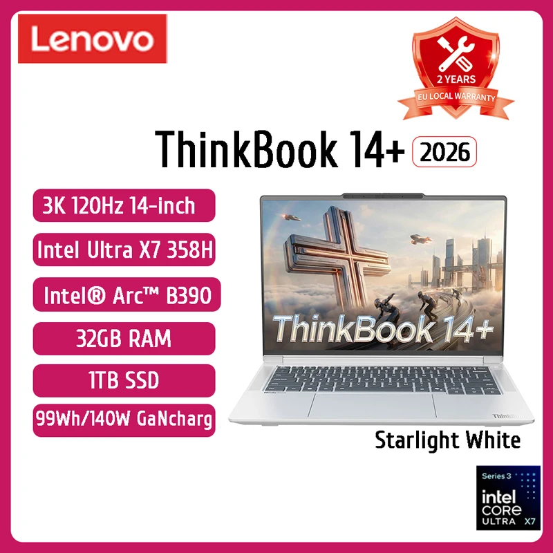 Lenovo ThinkBook 14+ Laptop 32GB 1TB Intel Ultra X7 358H