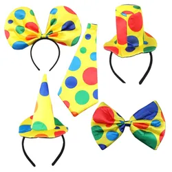 Unisex Adult Children's Clown Costume Props Extra Large Bow Tie Headgear Accessories for Ball Parties Halloween Dress Up costume