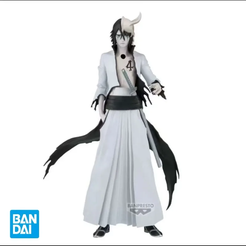 In Stock 100% Original BANPRESTO Bleach Ulquiorra Cifer Figure Arrancar Robe Desktop Home Decor Gifts for Anime Fans Collections