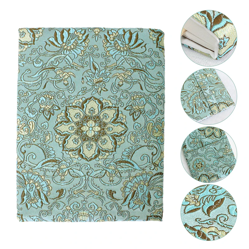 A5 Printed Linen Book Cover Protector Sleeve for Softcover Novels Detachable Floral Design Cloth Dustproof Gift for Book Lovers