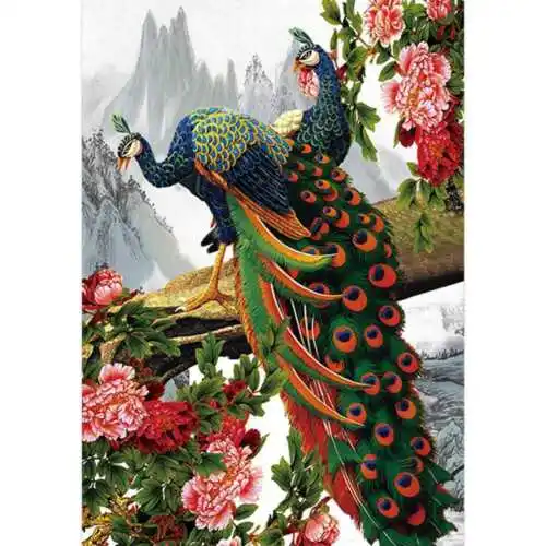 Small Garden Flag Queen Bird Peony Painting Patio Banner Outdoor Poster 12x18in