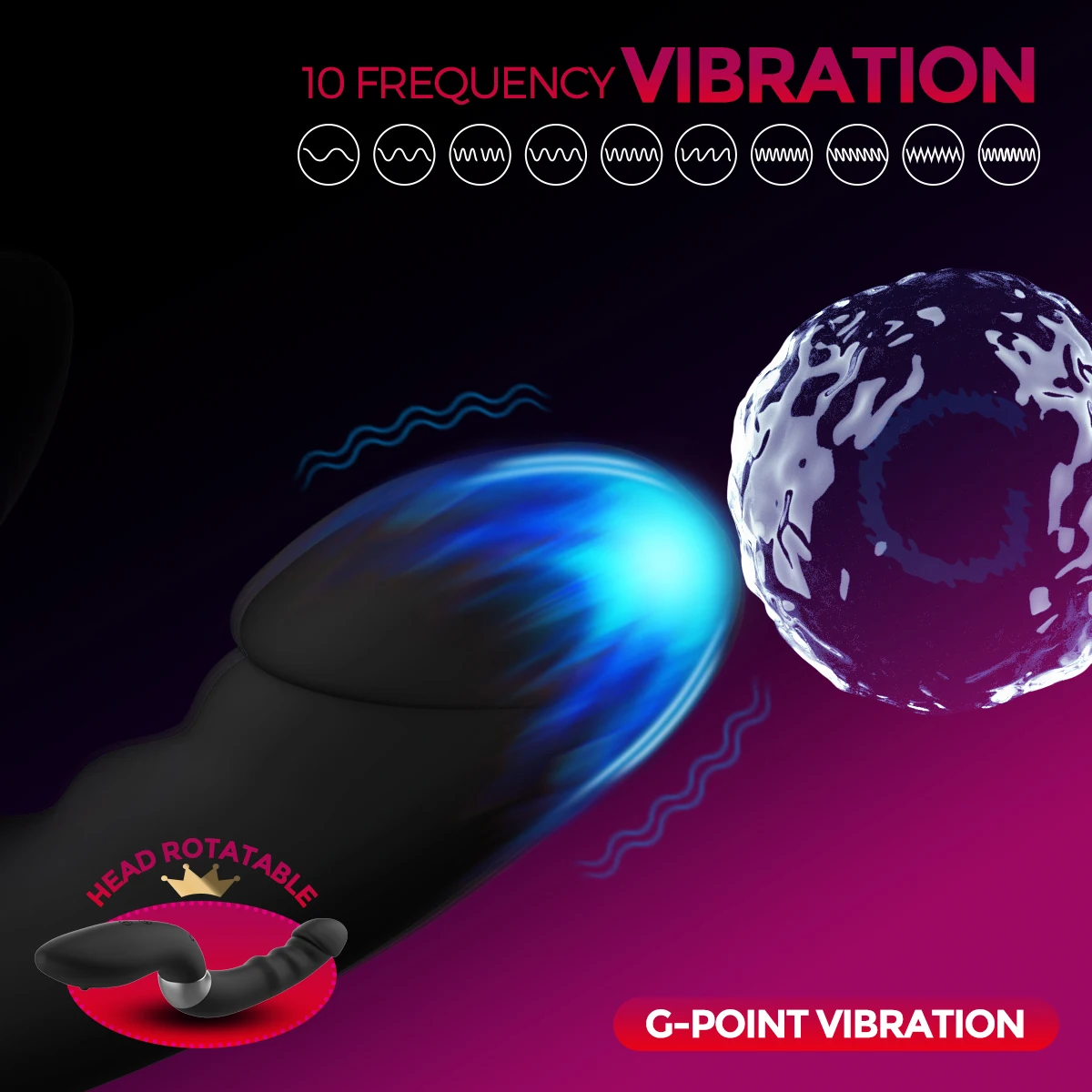 LICKLIP Clitoral G-Spot Vibrator Female Stimulator Adjustable Direction Vibrating Vagina Masturbator Sex Toys for Women Couple