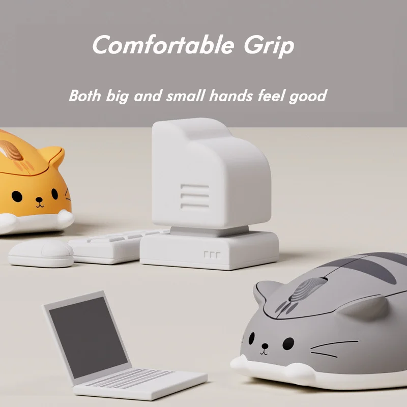 Wireless 2.4G Mouse Cute Cat Appearance Light Weight Portable Mute Button Plug And Play Mause Office Use For Girl Kid Gift Mice