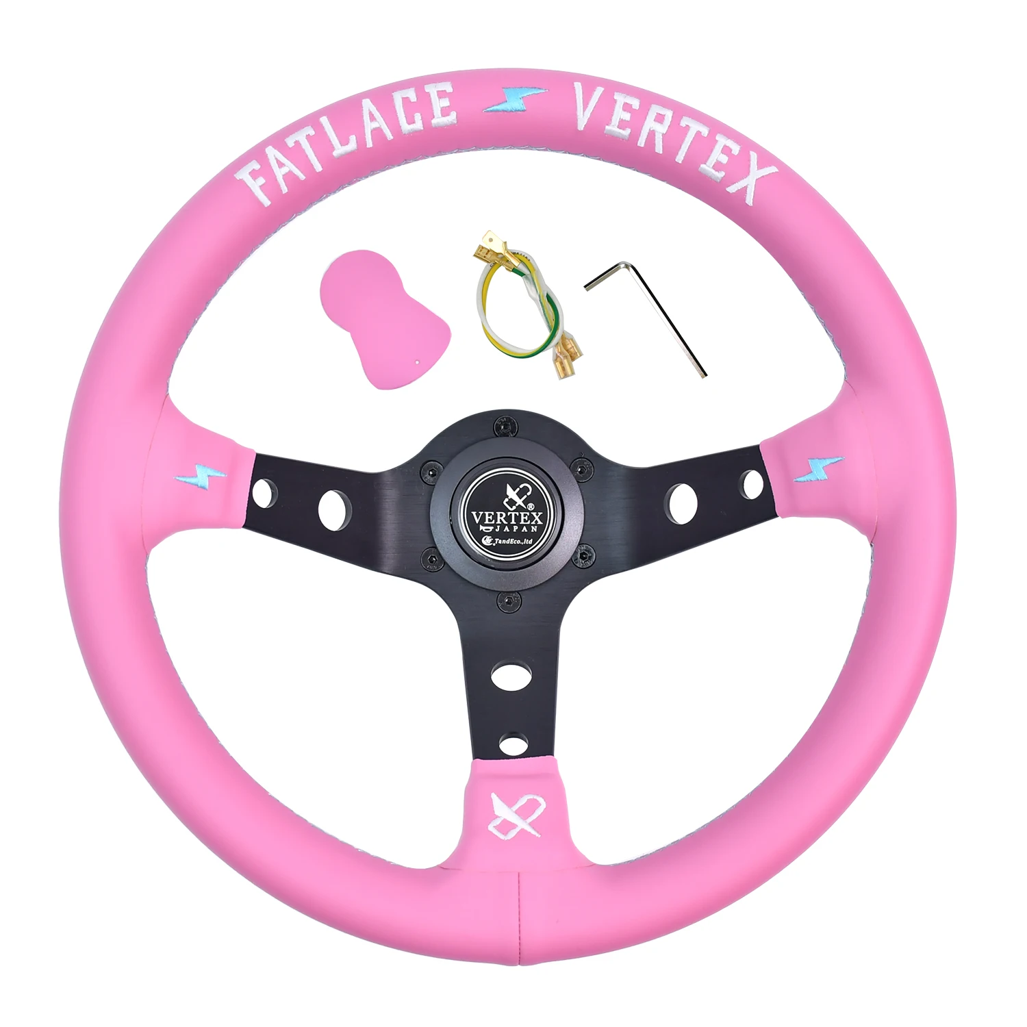 

Vertex Sport Drift Steering Wheel 13Inch Leather Embroidery Cars Accessory Interior Parts Universal Sim Racing Steering Wheel