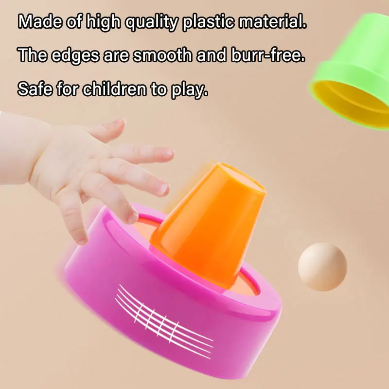 Montessori Color Matching Stacking Cup Kids Toys Sensory Play Logical Thinking Training Board Game Educational Toys For Children