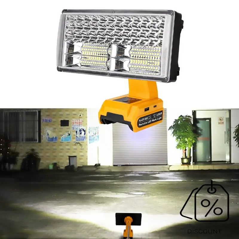 BAAG-Para 14.4-20V Luz de iluminação externa 40W 4200LM Iluminação de emergência LED Luz de trabalho externa sem fio para carro Repa