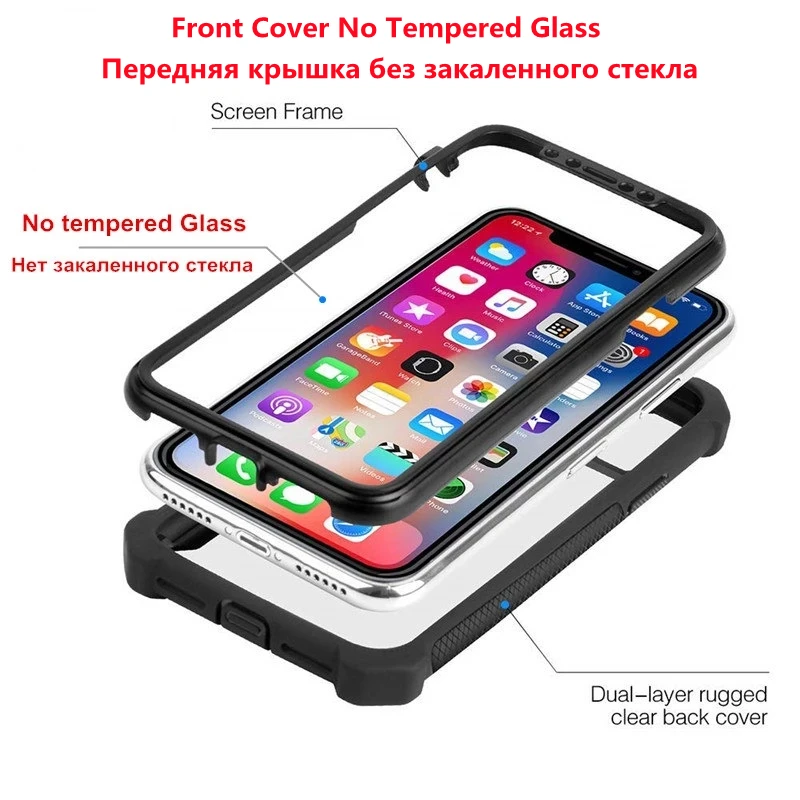 Shockproof Bumper Transparent Clear PC Phone Case For iPhone 14 13 12 11 Pro Max 6 6S 7 8 Plus X XR XS Max SE Acrylic Back Cover