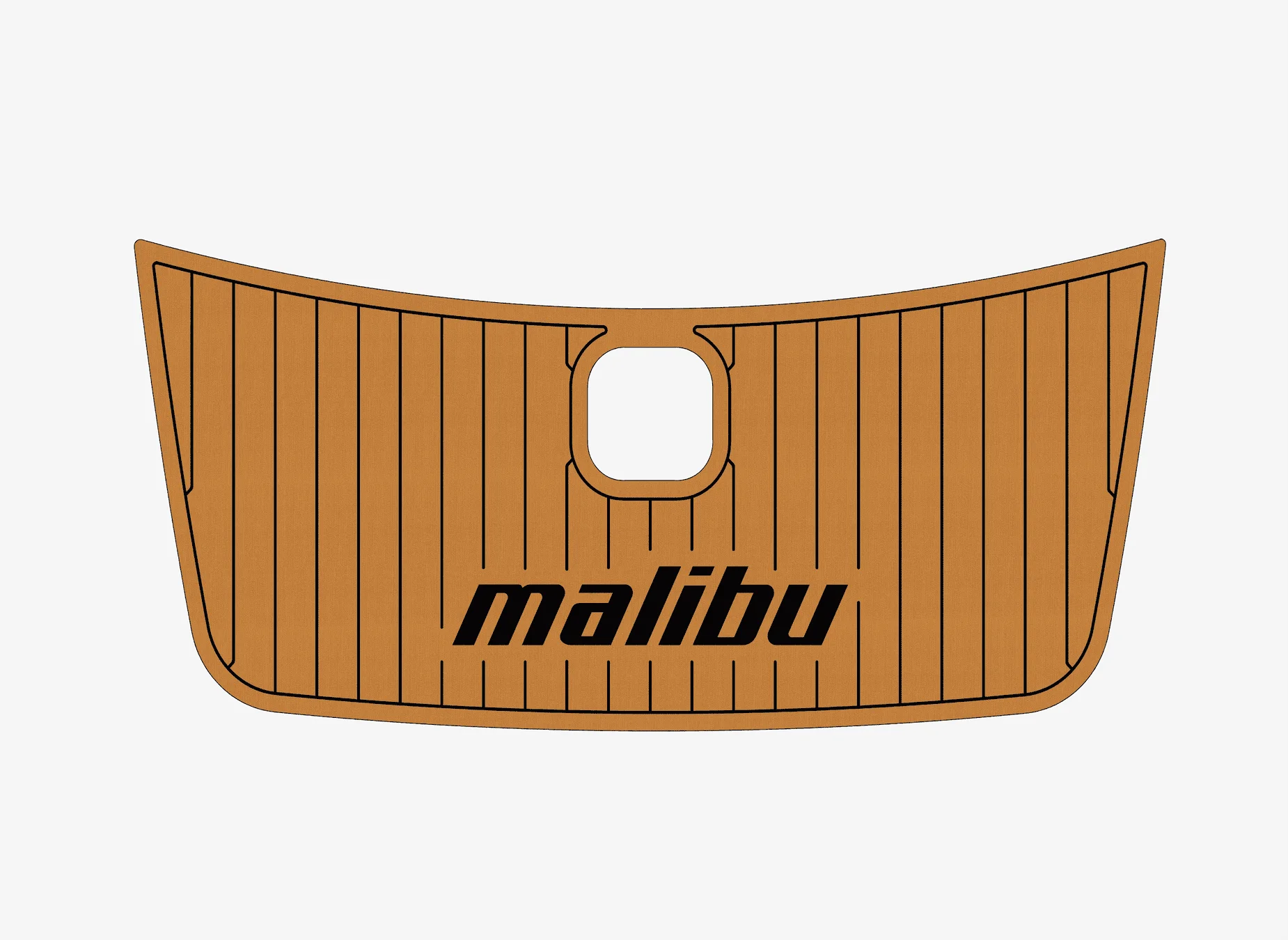 Self-Adhesive faux Teak EVA Marine Mat Malibu MSP1 With Hatch Cut Out Yacht 6mm (1/4