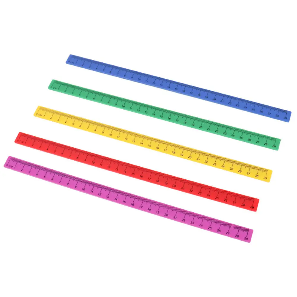 Kids Magnetic Straight Ruler Classroom Whiteboard Teaching Aid Colorful Plastic Drawing Tool Office Stationery Supplies