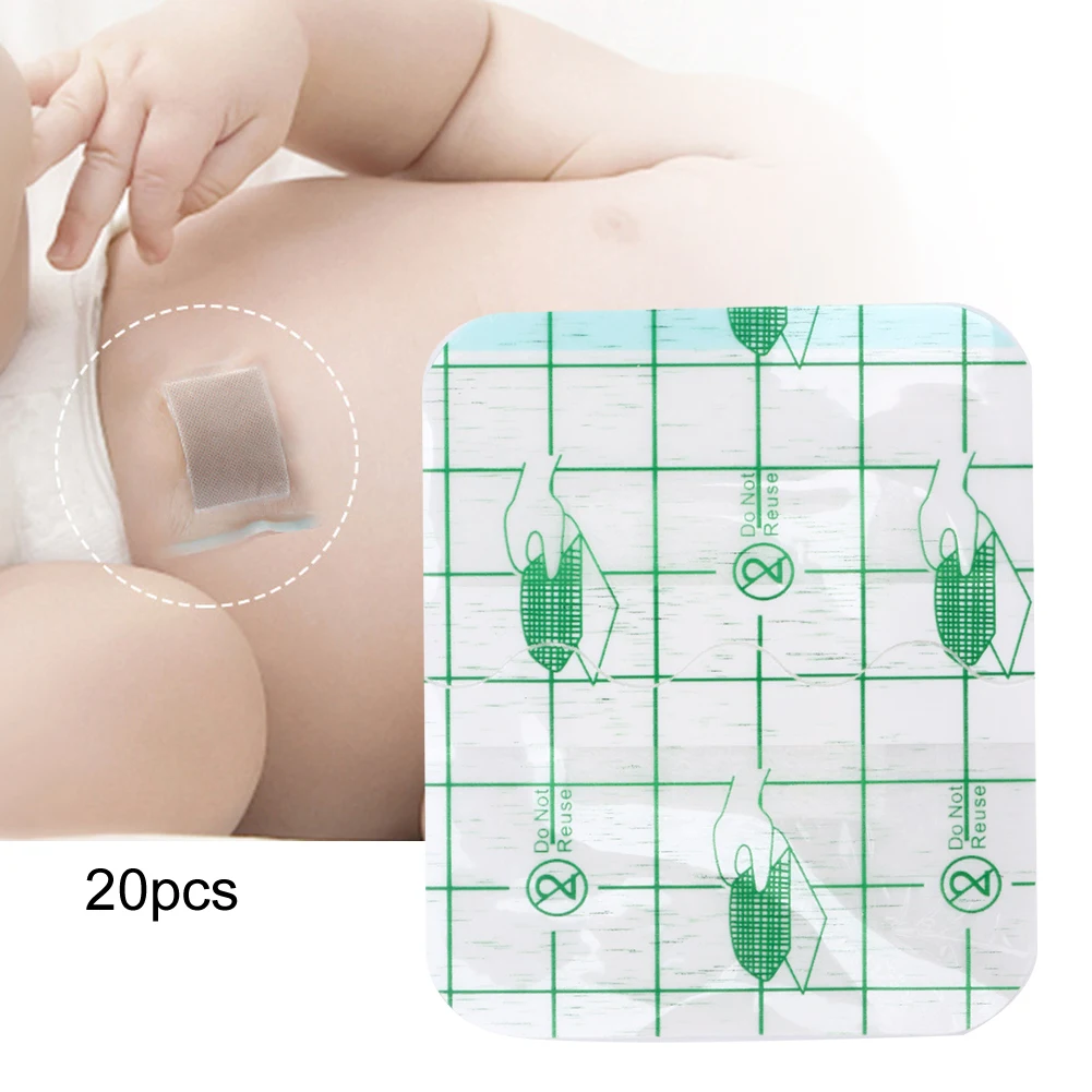 

20pcs Baby Navel Umbilical Stickers Newborns Swimming Bathing Waterproof Paste Sterile Breathable Umbilical Cord Medical Plaster