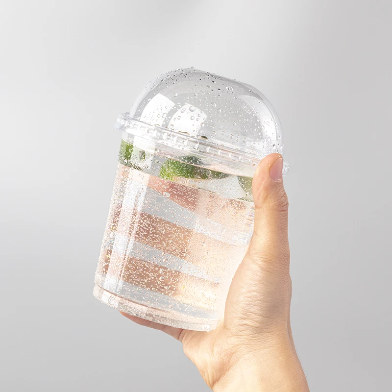 custom.LOKYO 98mm Pet Bubble Tea Cup Coffee Drinking 16oz Disposable Plastic Cup