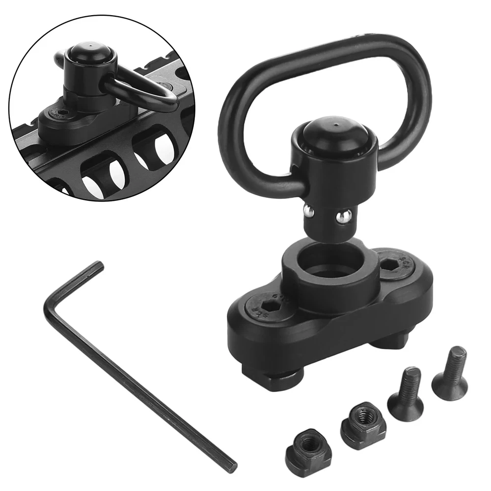 1.25”QD Sling Swivel Mount Heavy Duty Quick Detach Push Button Swivels For Two Point Sling 360°Rotatable Easy To Mount QD Sling