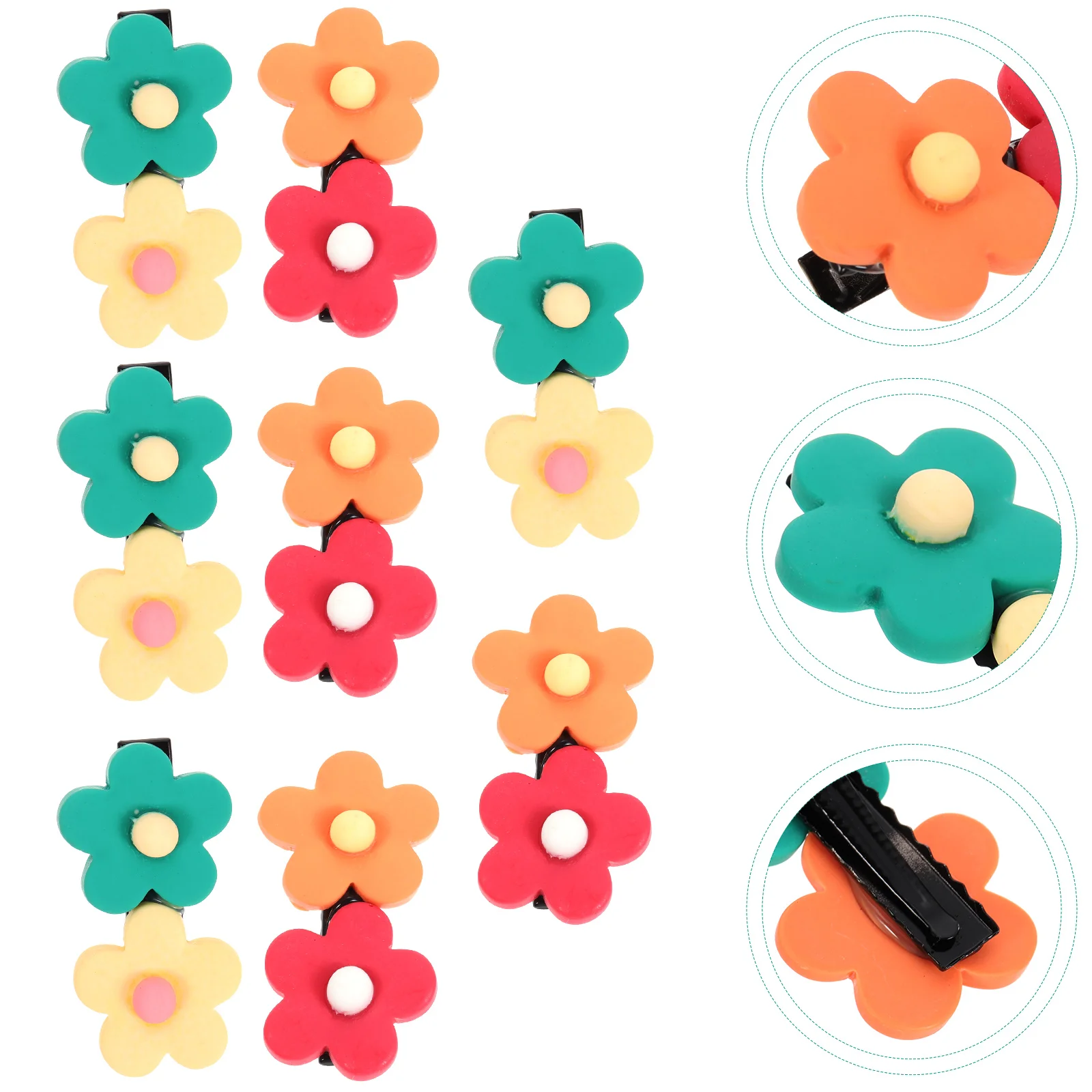 

Flower Hair Clips No Crease Tiny Mini Small Barber Accessories Kids Girls Lovely Shapes Colors Fits Fine Thick Hair Skirt