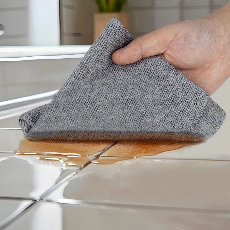 20/50 Sheets/Roll Microfiber Dish Cloth Reusable Kitchen Dish Towels Oil-proof Quick-drying Cleaning Rag Kitchen Cleaning Cloth
