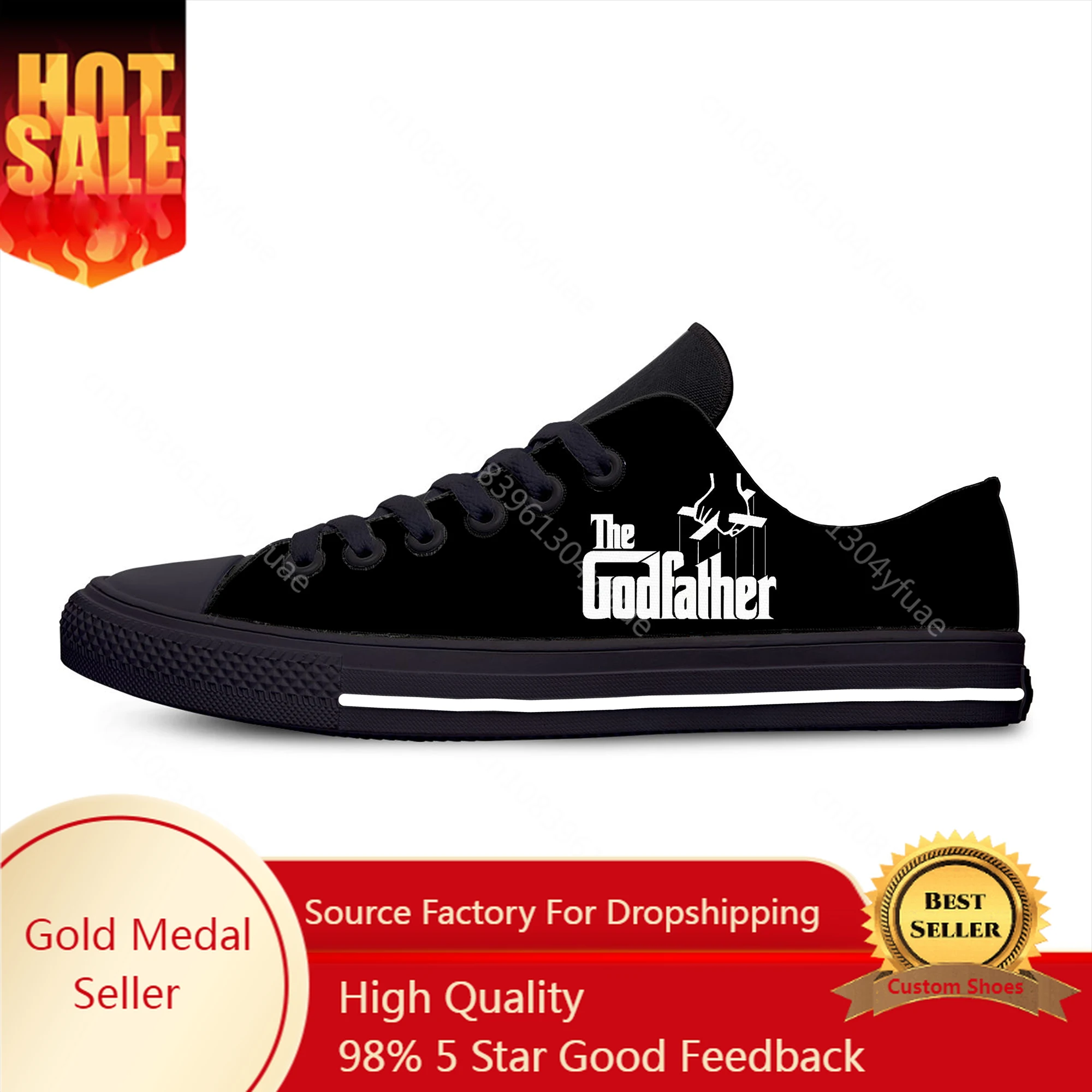 Hot Cool Movie Godfather Trilogy Fashion Cool Classic Casual Shoes Low Top Lightweight Men Women Sneakers Breathable Board Shoes