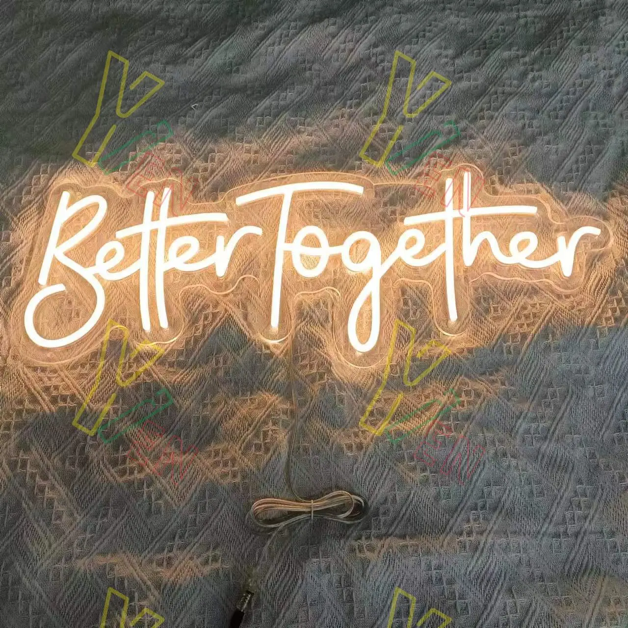 USB Better Together Neon Sign,  Custom Wedding Decoration Neon Sign