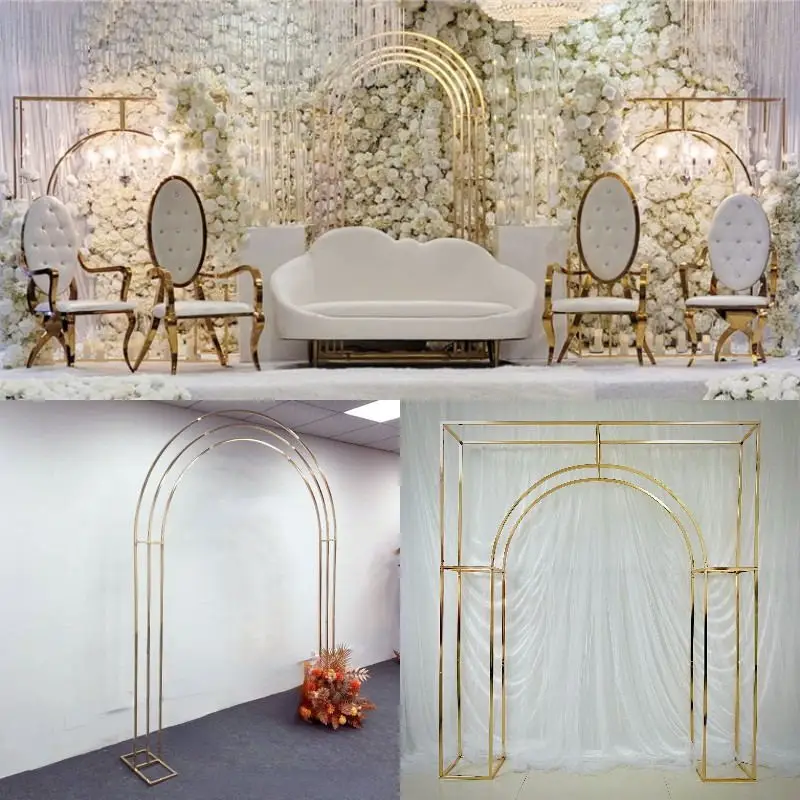 

238 Inch Long Flower Arch 3PCS Luxury Stage Furniture Show Props Floral Backdrops Frame Wedding Birthday Welcome Background