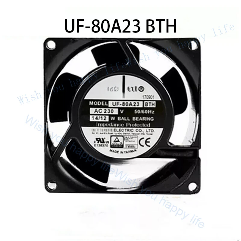 LL  for FULLTECH High-Airflow Electric Cabinet Fan 230VAC 14/12W 80*80*38mm UF-80A23 BTH