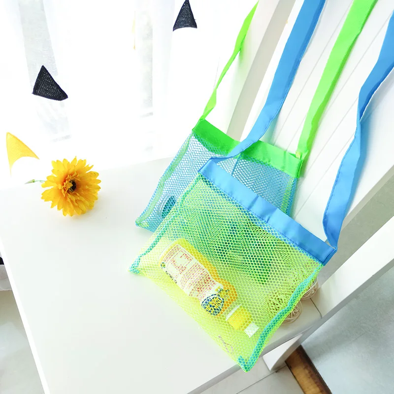 Fashion Beach Mesh Net Storage Bag Toys Large Storage Bag Swimming Wash Towel Children Bag Kids Sundries Bags Folding Handbag