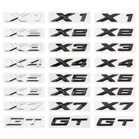 3D ABS Chrome Black Car Rear Trunk Letter Sticker For BMW X1 X2 X3 X4 X5 X6 X7 GT Logo Emblem Badge Auto Styling Accessories