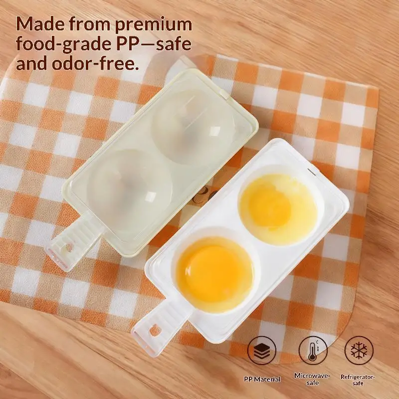 Microwave Egg Cooker Heat-resistant Egg Steamer Mold Kitchen Accessories For Fast Home Breakfast Prep Daily Kitchen Use