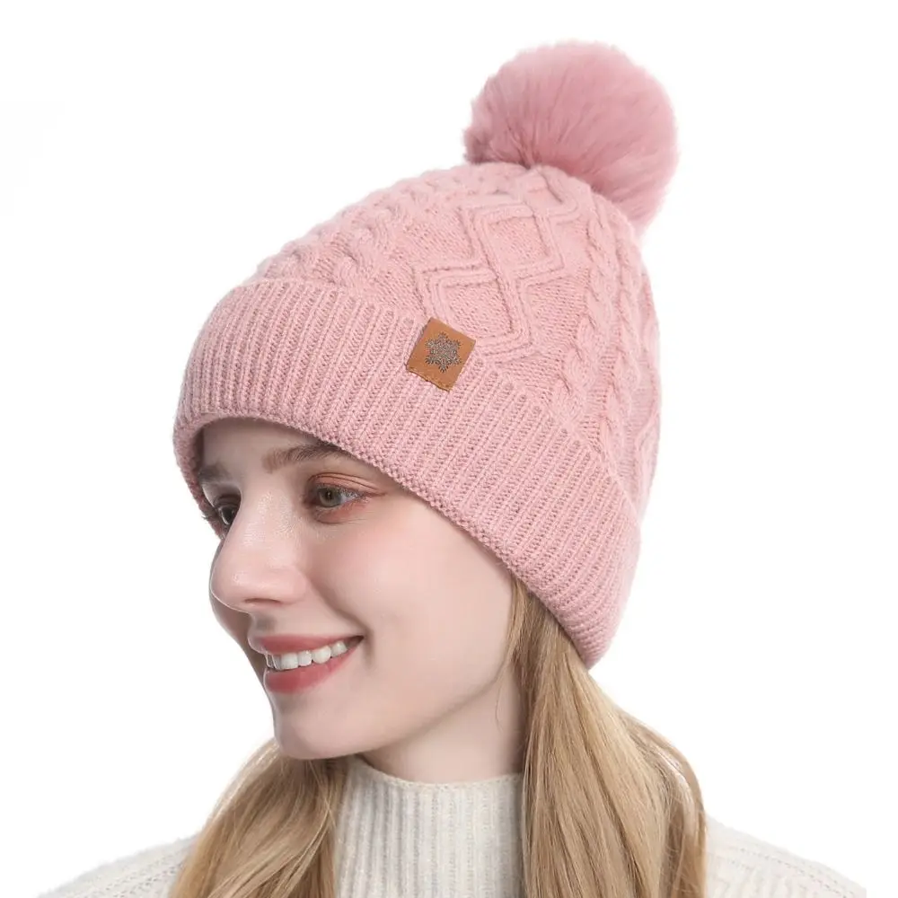 Neck Protector 3-Piece Set Hat Scarf Gloves Set Twist Thermal Warm Knit Cap Ear Protection Solid Color Winter Beanie Hat Men