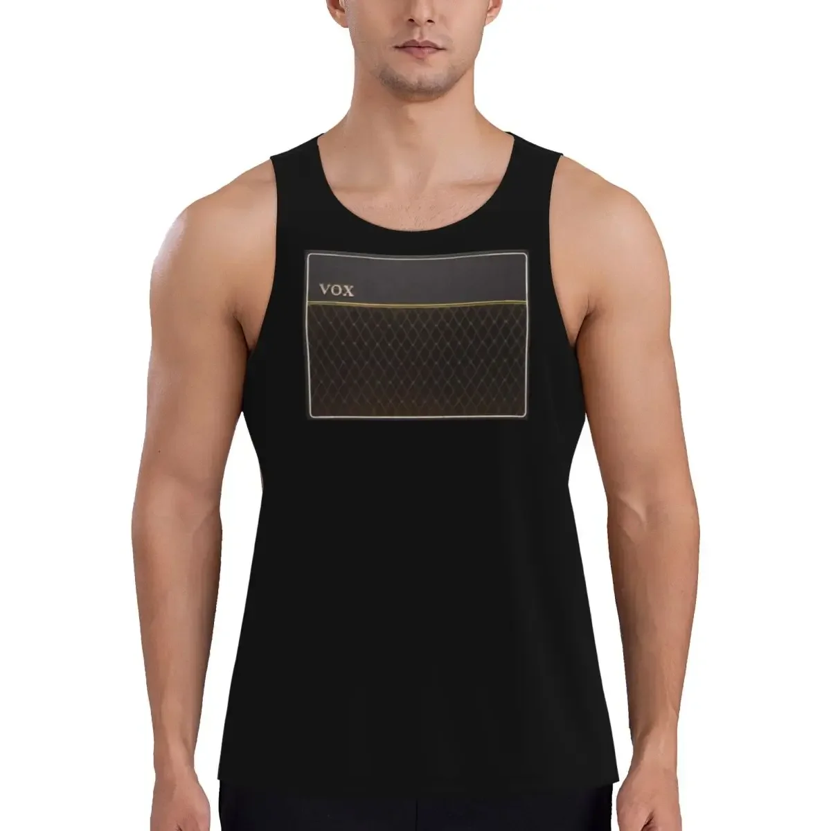 Quick Dry Vox AC30 Amplifier Sticker50 Gym Tank Muscle Sleeveless Shirt Bodybuilding Breathable Vest
