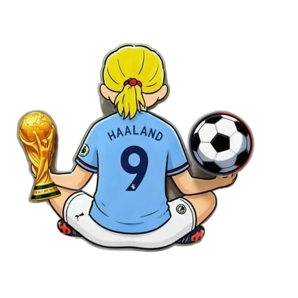 2026 Star Player Haaland Merchandise PVC Rotating Fridge Magnet Creative Cartoon Home Decor Funny Fan Souvenir Decorative Gift