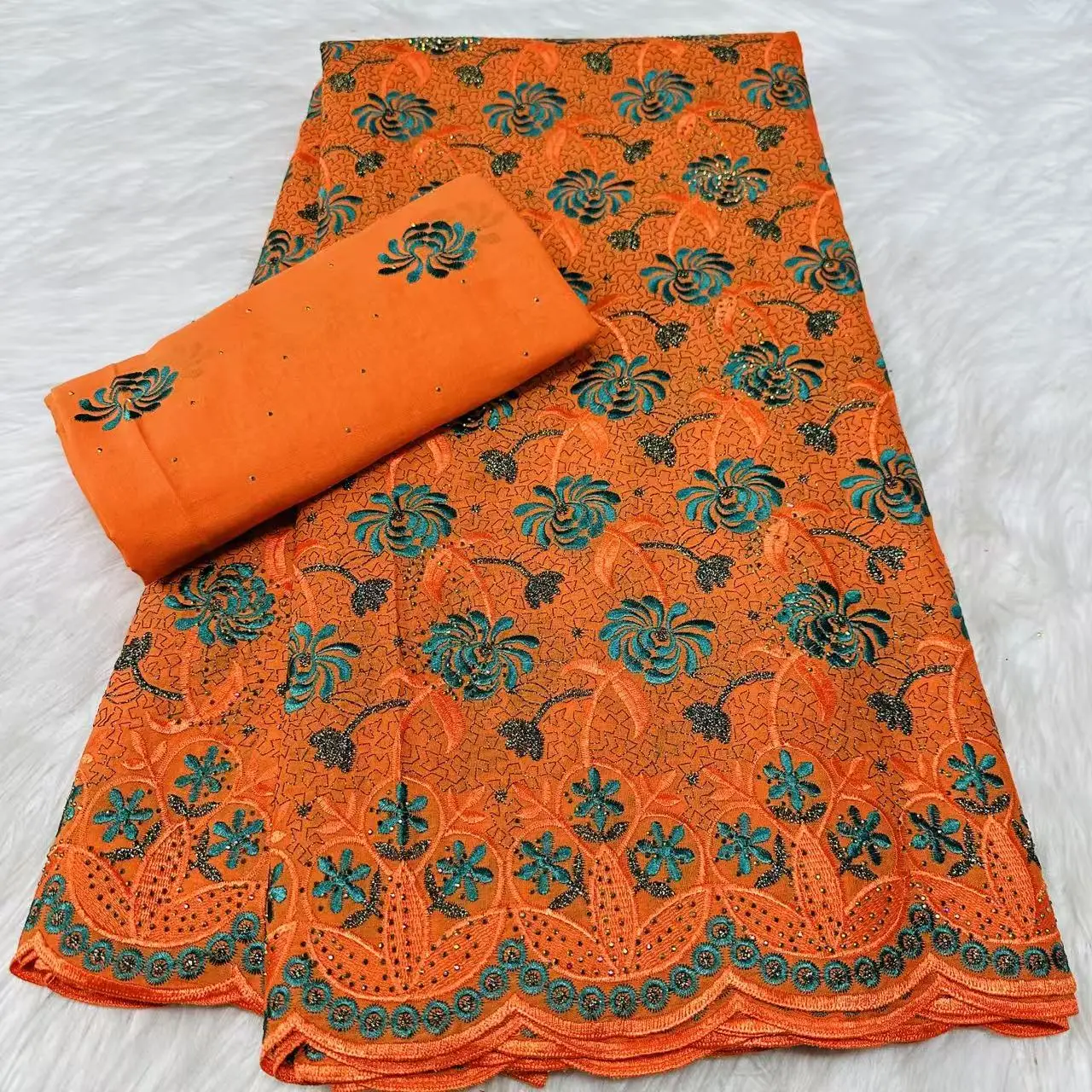 5+2 Yards Swiss Voile Lace Fabric High-Quality Cotton Embroidery for Weddings African Nigerian Style 2026