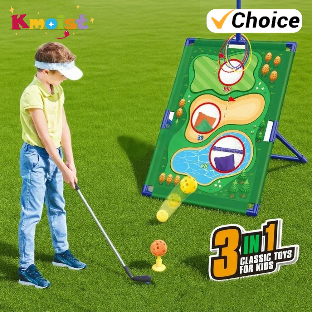 3 in 1 Loop Zandzak Golf Zitzak Toss Spel voor Kinderen Outdoor Sport Speelgoed Golf Chipping Game Golf Training mat Kinderen Speelgoed Geschenken