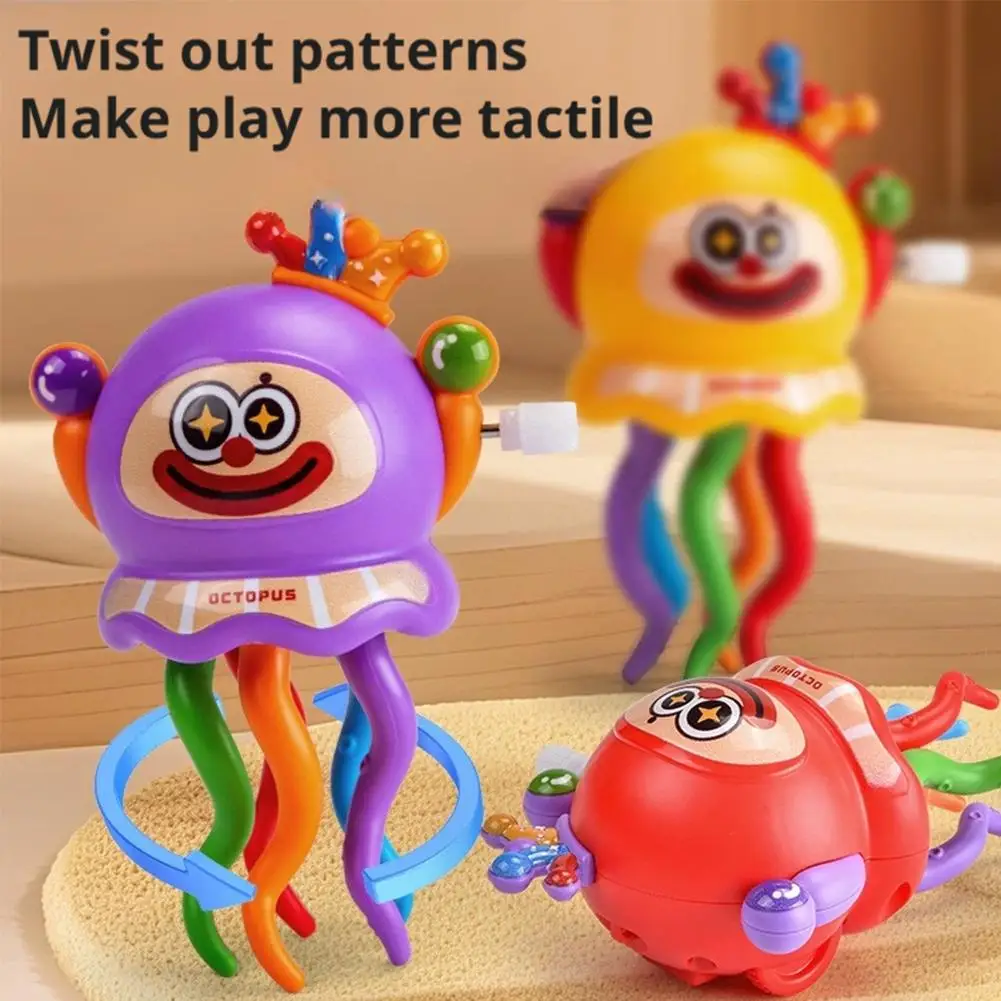 Wind Up Dancing Octopus Toy Clown Shape Crawling Dancing Toys Toddler Development Gift Kids Entertainment Gifts