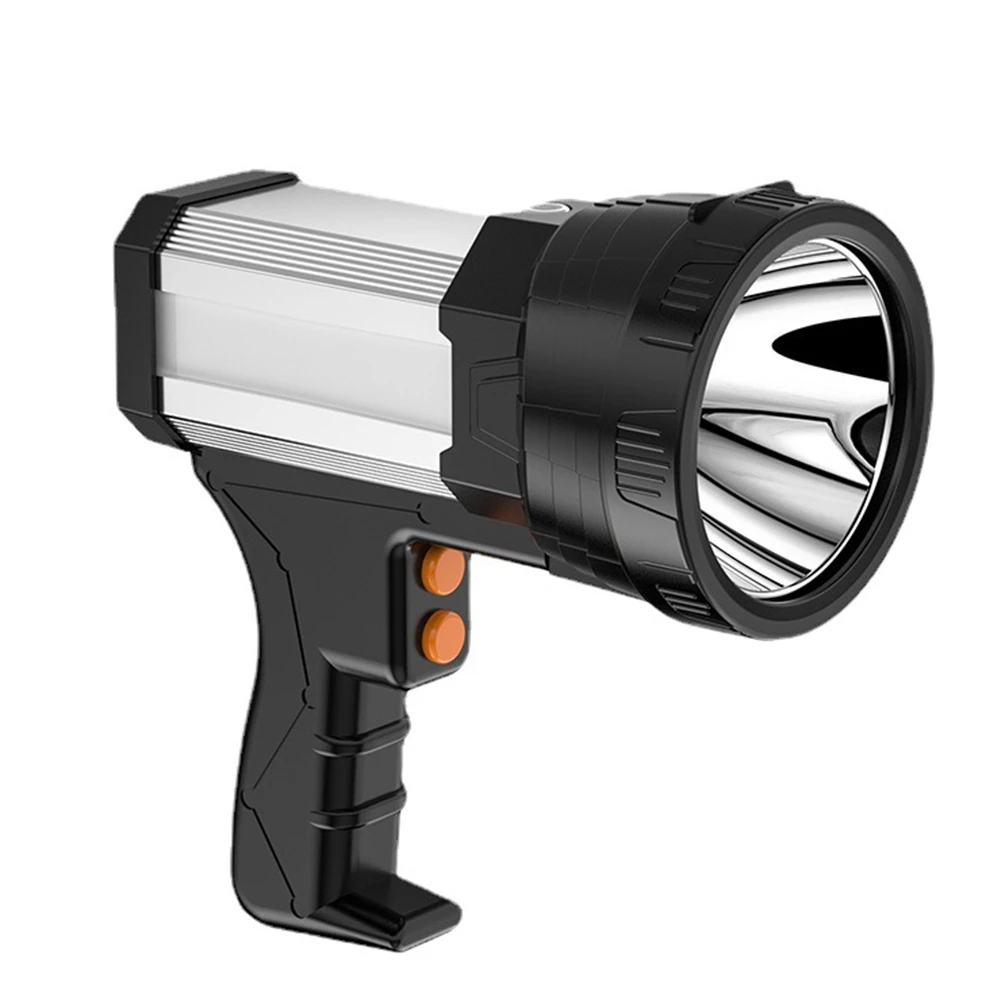 

GM-Superbright Spotlight Handheld Flashlight Rechargeable 18650 Battery Included 3 Mode Light USB Power Charger
