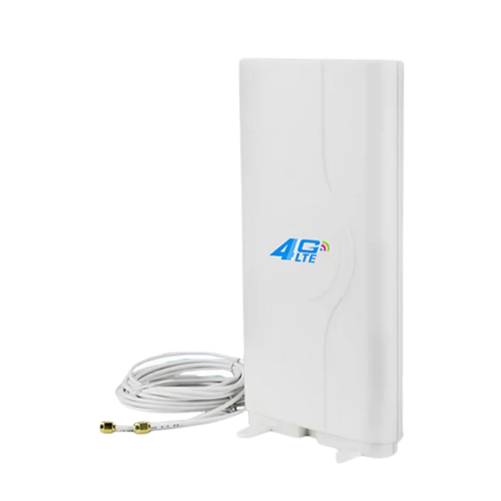 4G LTE MIMO WiFi Mobile Panel Antenna,2x44dBi high gain,800-2700MHz,SMA/TS9/CRC9 interface,3G,4G enhancement,with2m cable