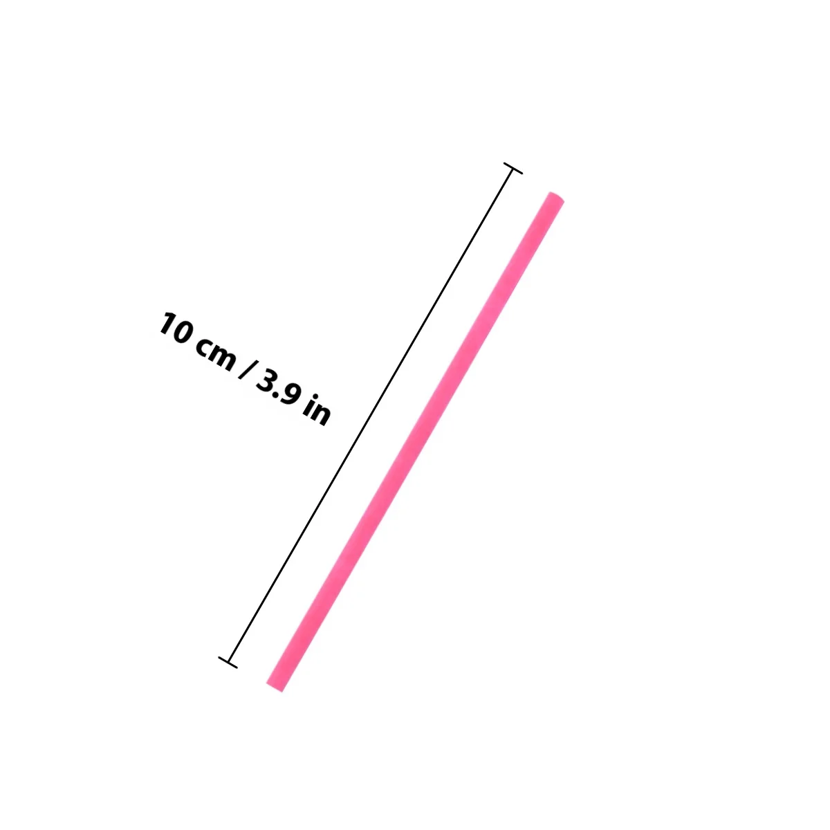 100 قطعة من أعواد مصاصة الخطمي من الدرجة الغذائية، أعواد كعكة ورقية وردية، أدوات خبز للحفلات والحلوى الصلبة