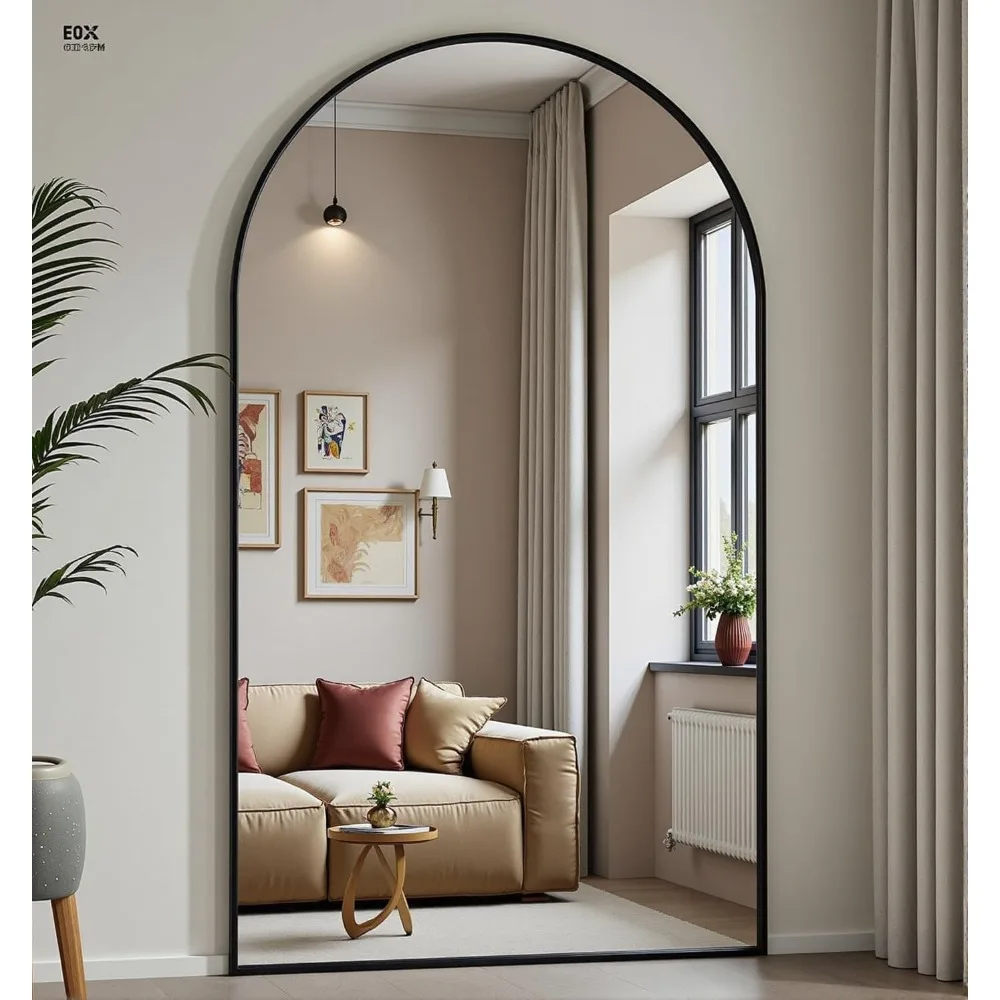 

Arched Full Length Mirror, 78"x38", Large Floor Mirror With Stand, Arch Full Body Mirrors Standing For Leaning Or Hanging Wall M