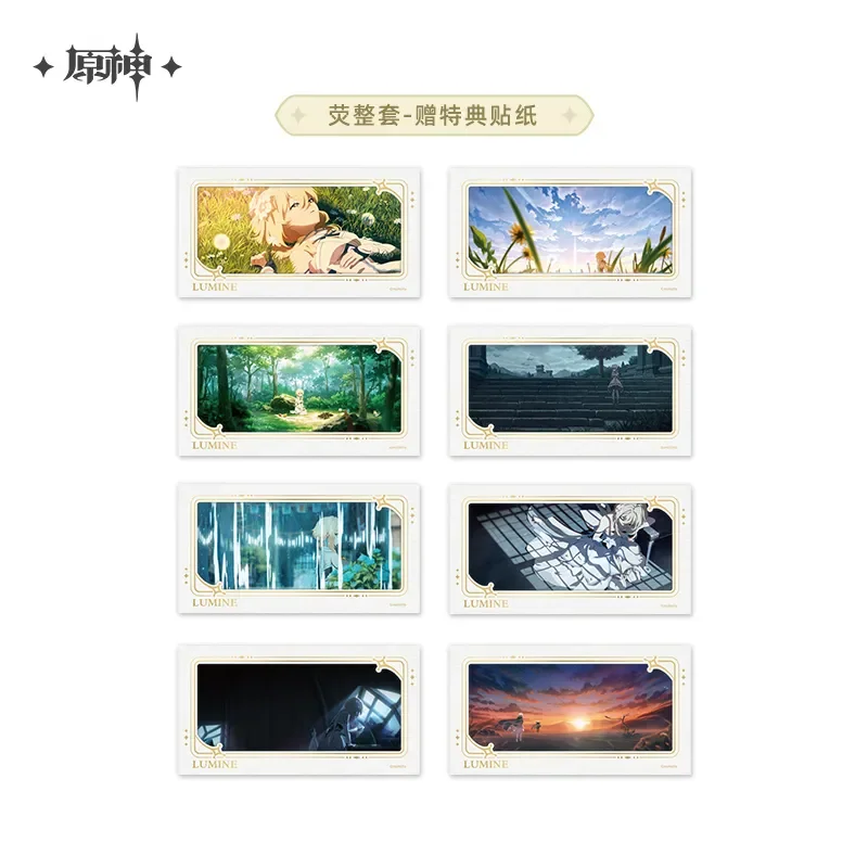 Presale Sunsyea Genshin Impact Official Merch miHoYo Original「The Road Not Taken」Series Cards Set Aether Lumine