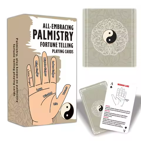 Palmistry Fortune Telling Playing Cards Unique Oracle Deck 52 Playing Card Deck for Self-Discovery