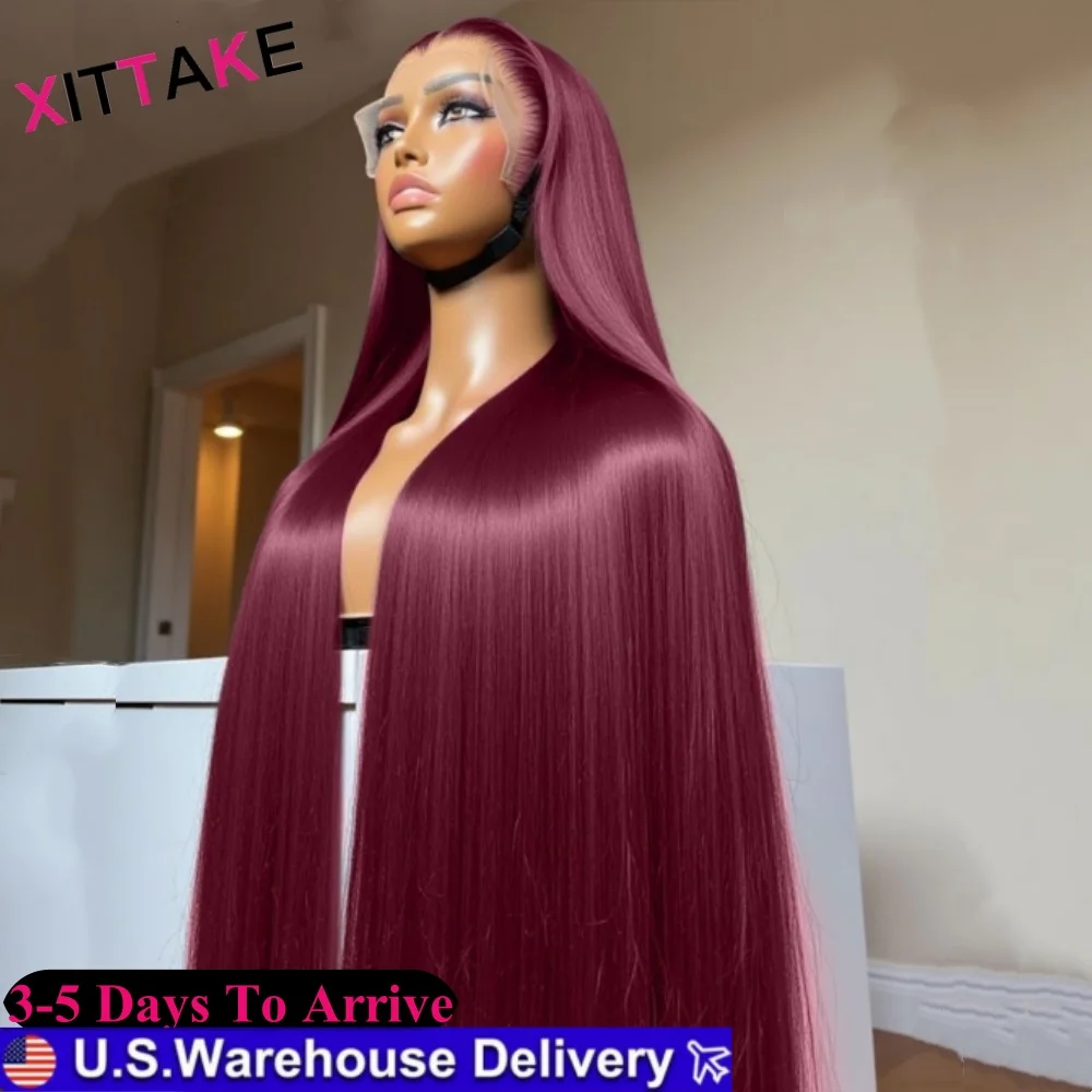 99j Straight Lace Frontal Wigs Human Hair 13X4 Transparent Lace Frontal Human Hair Wigs For Woman 20Inch 250% Remy Glueless Wigs