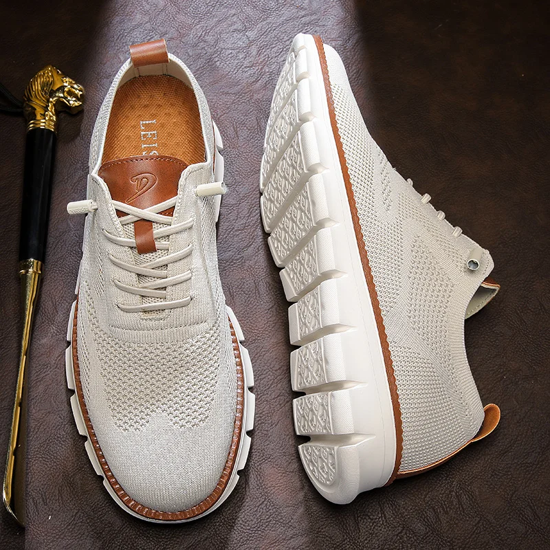 2026 New Men's Casual Shoes - Fly-Weave Mesh Breathable Sports Shoes, Lightweight and Slip-Resistant Shoes